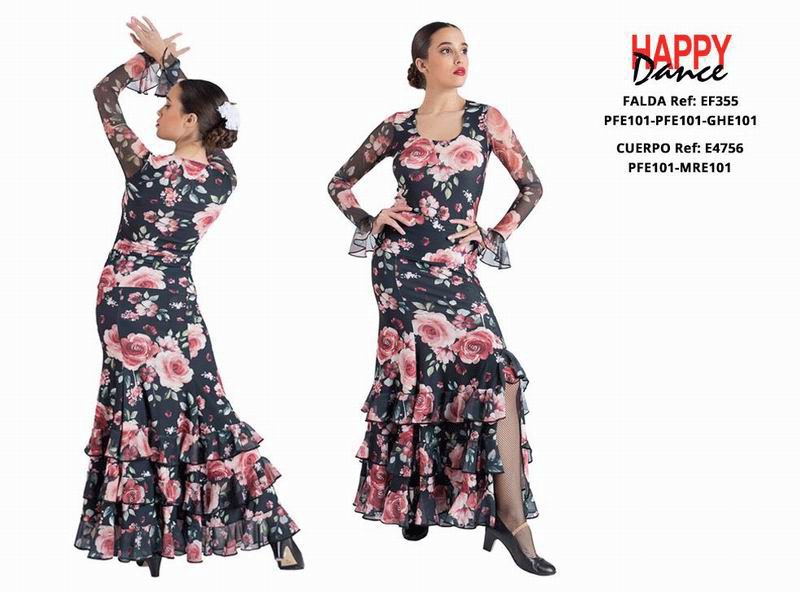 Happy Dance. Jupes de Flamenco pour les Entrainements et Représentations. Ref. EF355PFE101PFE101GHE101